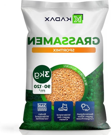 KADAX Sports Lawn, 120 m², Play Lawn, Seed Mixture, Grass Seed, Grass Seed Mixture, Effective Seed, Grass, Grass Seed Mixture (3 kg)