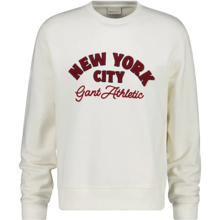 Gant Trui Graphic Crew Neck Sweat New York City Cream / male