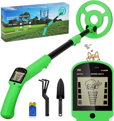 TIM® Metaaldetector voor Kinderen - Metaaldetector - Groen - 42cm x 18cm x 5cm