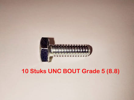 BOUT UNC - 1/4" X 1/2" INCH - AMERIKAANS - 10 STUKS - GRADE 5 (8.8 STERKTE) ZESKANT