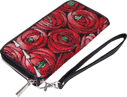 Signare Portemonnee Groot met rits Mackintosh Rose and Tear Drop