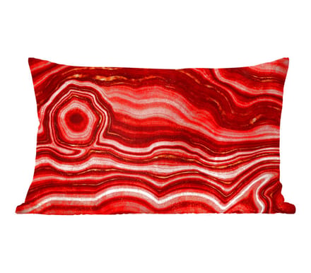 Sierkussens - Kussentjes Woonkamer - 60x40 cm - Rood - Agaat - Edelstenen