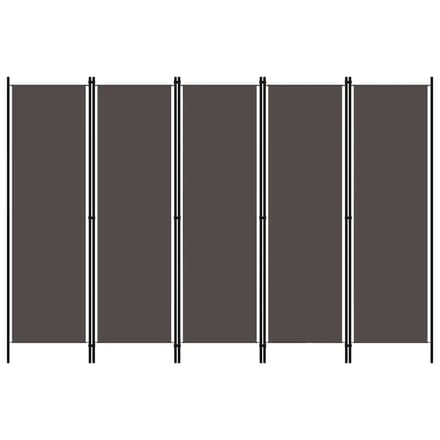 vidaXL - Kamerscherm - met - 5 - panelen - 250x180 - cm - antraciet