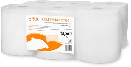 Tapira handdoekrol Plus, 2-laags, wit, 140 m