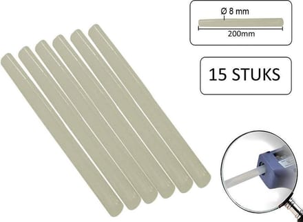 Benson Lijmpatronen voor Lijmpistool - Ø 7,2 mm - 200 mm Lang - 15 stuks