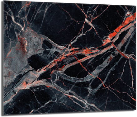 TMK ArtDeko - Snijplank - Glas - Marmereffect - 60x52cm
