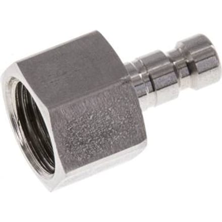 RVS 306L DN 2.7 (Micro) Luchtkoppeling Insteeknippel G 1/8 inch Binnendraad - CLP2-F-SSL-P-018