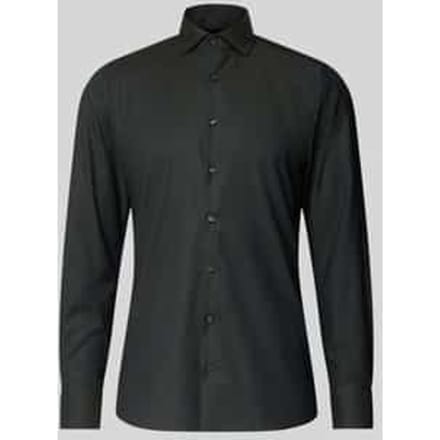Slim fit zakelijk overhemd van katoenmix met Kentkraag