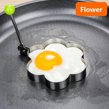 ***Bloem Bak Vorm – 2 stuks – pannenkoeken vorm – Ei frame – ei bloem – Pancake – Bak ring – Egg bakvorm - Omelettes - RVS - van Heble® ***