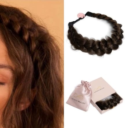 Infinity Braids - Viènne Messy Braid - Haarband - Haarband Dames - Haarbanden - Haarband Meisje - Messy Braid Viènne Mocha-Chino
