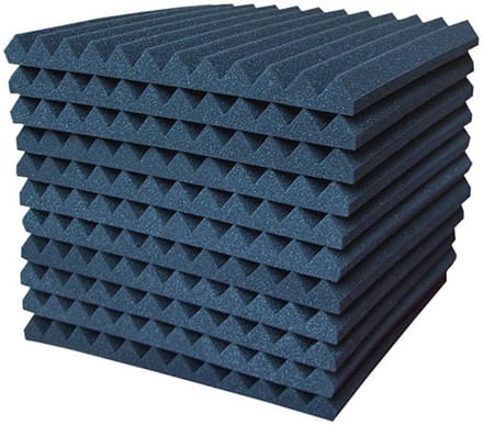 Geluidsabsorberende schuimpanelen – hoge geluidsreductie, zelfklevend polyurethaan voor studio's en thuisbioscopen Black L 12-pack