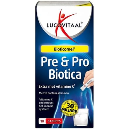 Lucovitaal Pre- & Probiotica + Vitamine C 10 zakjes