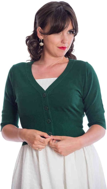 Banned - SWEET DREAMER Cardigan - S - Donkergroen