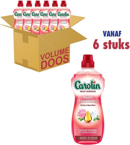 Carolin - Allesreiniger - Pioen & Witte Musk - 1L x 6