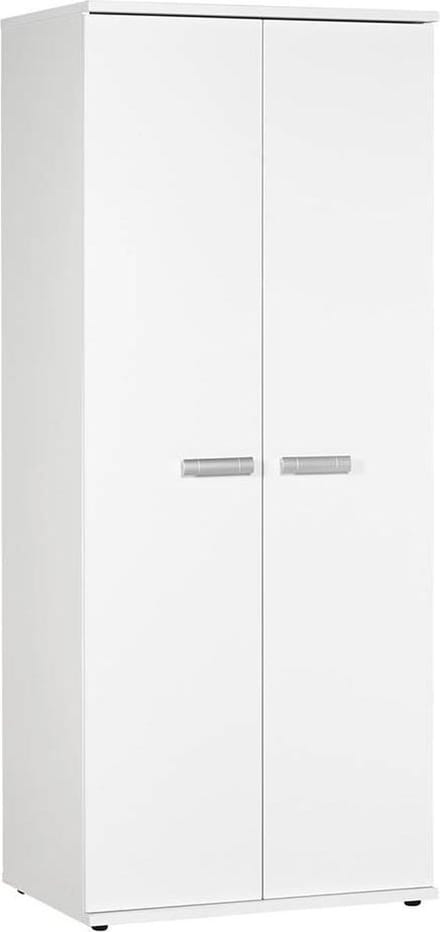 Kledingkast 2 Deurs - 200 x 82 x 58cm - Wit - Effen