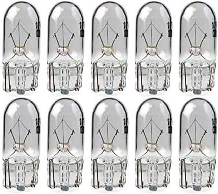 10x W5W T10 12V 5W Glasfitting Autolampjes voor Diverse Toepassingen