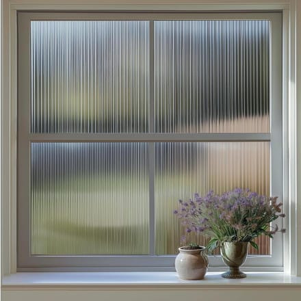 Raamfolie met schilfrohrdesign, 30x200cm, statisch hechtend en UV-bescherming