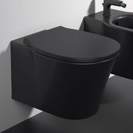 Ideal Standard Connect Air - Hangend toilet Rimless, zwart E2288V3