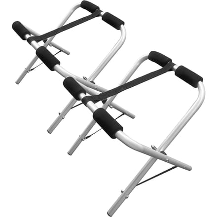 Porte-kayak portable en aluminium Support de rangement léger pour canoë Support pour paddleboard avec nylon noir