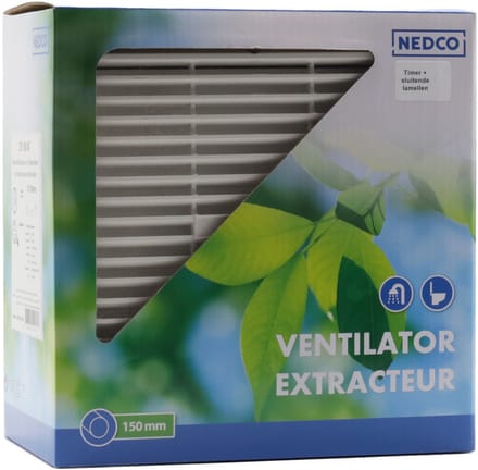 Badkamer-/ keukenventilator CR 150 AT wit
