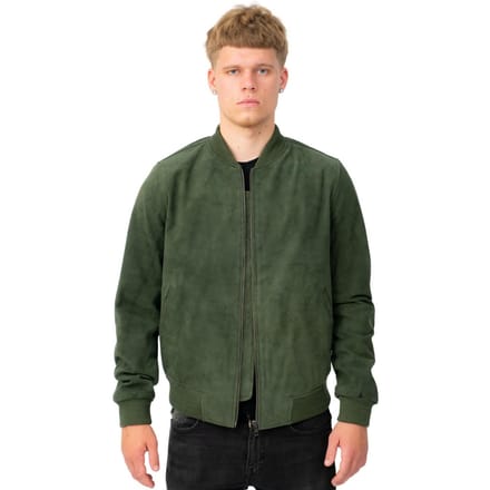 Heren retro geit suède varsity lederen bomberjack-Athene