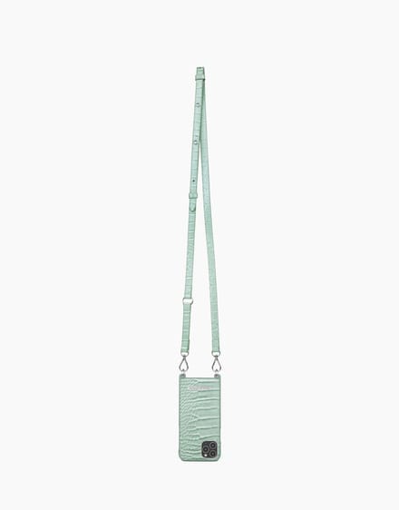 iDeal of Sweden Phone Necklace Case voor iPhone 8/7/6/6s/SE Mint Croco