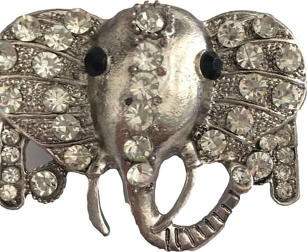 Petra's Sieradenwereld - Broche voor sjaal olifant
