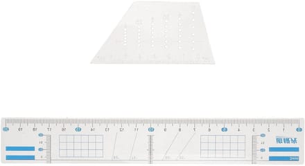Parallelle Linialen Set - Tekengereedschap Geometrie - Lijnen Tekenen - Multifunctioneel Ontwerp - 20 cm - Transparant