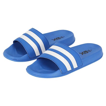 XQ - Slippers Heren - Stripes - Kobalt Blauw - Badslippers heren