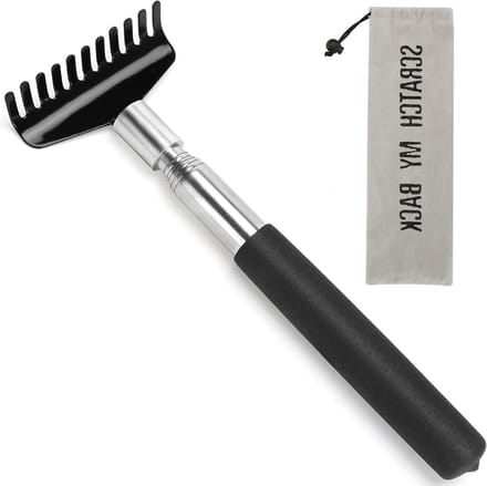 Oversized Draagbare Uitschuifbare Terug Scratcher, Verbeterde Metalen Rvs Telescopische Back Scratcher Tool Met Canvas Draagtas