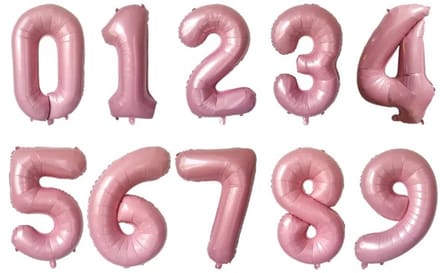 Go Go Gadget - Cijferballon - Folieballon - 36cm - Licht Roze - Cijfer 7