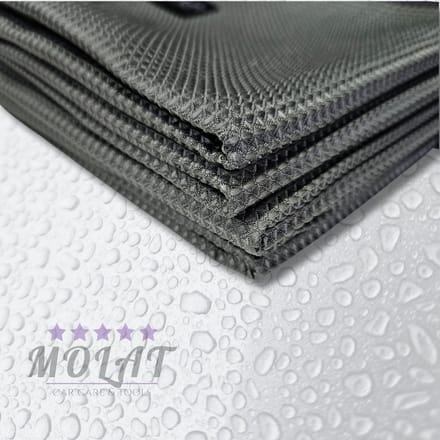 Molat Diamont glas towel set van 5 stuks- 350gsm - grijs - 40x40cm