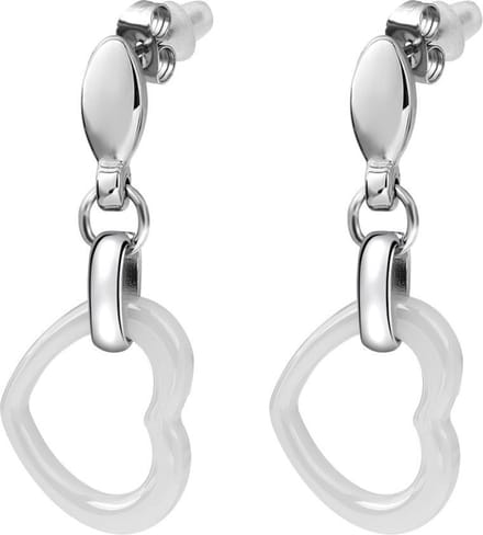 Montebello Oorbellen Rhune White - 316L Staal - Hart - 15x12mm - 30mm