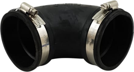 Air Aqua Flexibele EPDM bocht (90°) 75mm