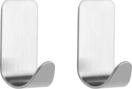 Zelfklevende Handdoekhaken - 2 Stuks - Mat Zilver