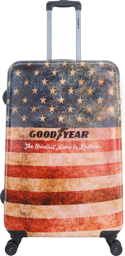 Goodyear Authentic Harde Reiskoffer 78 cm - Large - Bedrukt - Bedrukt / Large