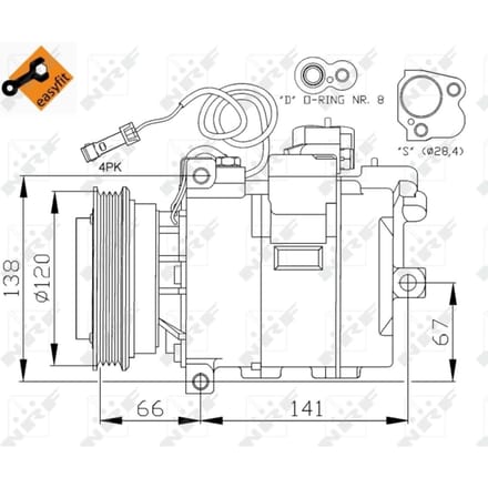 Compressor, airconditioning NRF 32104