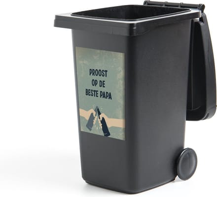 Container sticker Spreuken - Quotes - Vaderdag - Proost op de beste papa - 40x60 cm - Kliko sticker