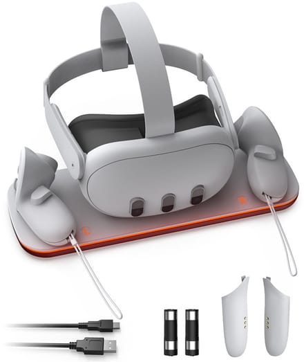 Gloovon® - VR Console Standaard - VR Oplaadstation - Oplaadstandaard Controller Oplader - Oculus Quest 3 Accessoires - Geschikt voor Meta Quest 3