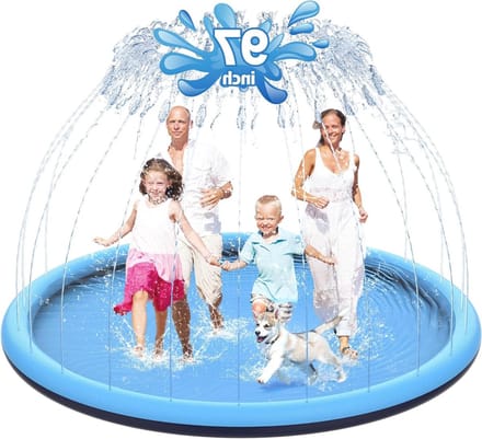 Water Speelmat - Sproeierbad Kinderen - Buiten Spelen - Antislip Textuur - 246 cm - Blauw