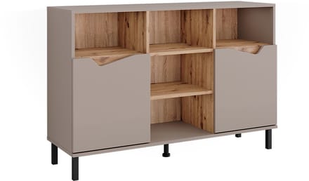 Vicco Marelle Sideboard – 120 x 81.3 cm met 2 deuren Grijs/Artisan