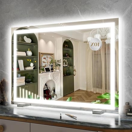 Verlichte Make-up Spiegel - Badkamer Spiegel - Perfecte Make-up - 3 Kleurmodi - Groot formaat - Wit