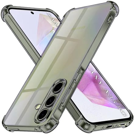 Hoesje geschikt voor Samsung Galaxy A35 - Techsuit Shockproof Silicone Back Cover - Zwart