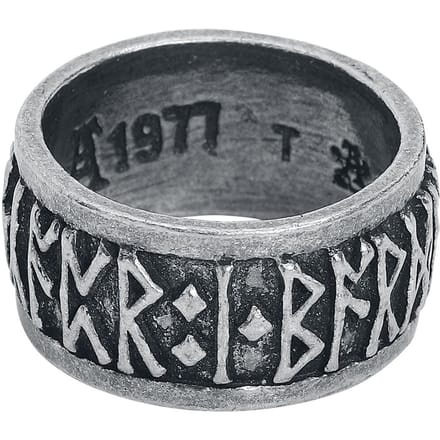 Alchemy Gothic - Gothic Ring - Schriftzeichen - voor Mannen - zilverkleurig