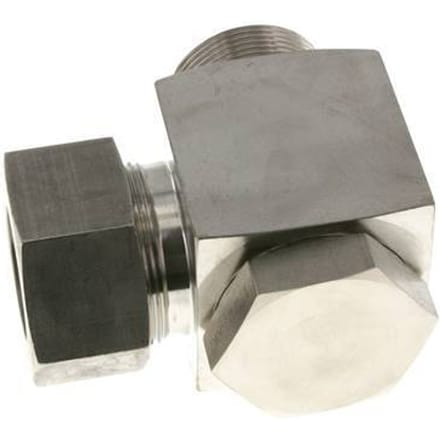 38S & G1-1/2'' RVS Swivel Joint Snijringkoppeling Buitendraad 250bar Draaibaar ISO 8434-1