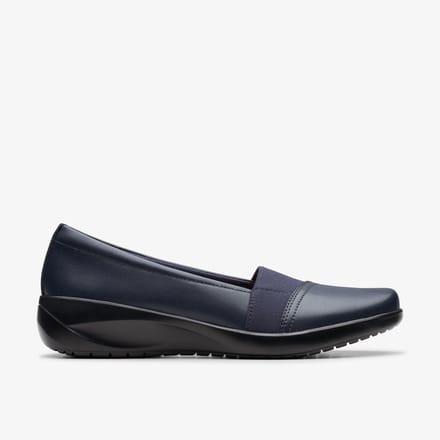 Kaetlyn Rhea Marineblauwe Leren Schoenen