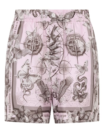 Silk Shorts Butterfly Tattoo