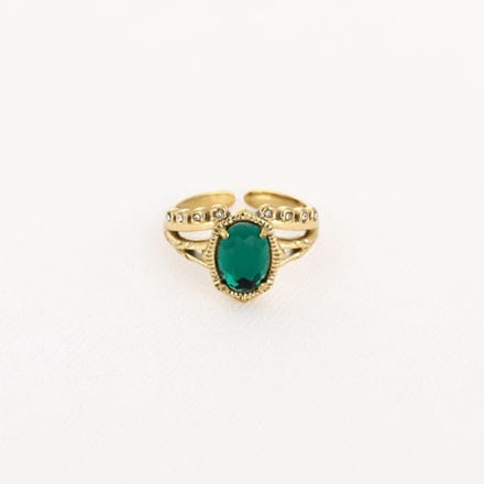 Bijoutheek Ring (Sieraad) Vintage Dark Green