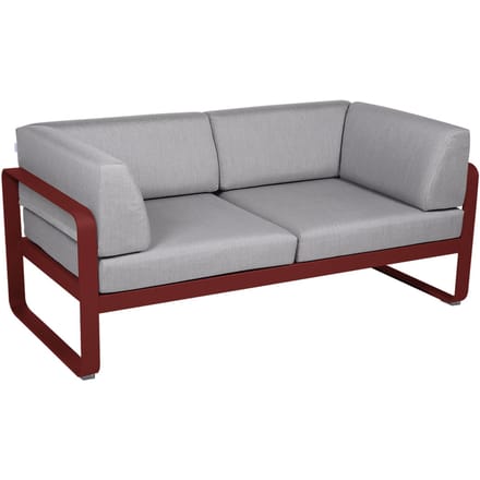 Fermob BELLEVIE club sofa 2 zits - 43 chili mat - 79 Flanelgrijs