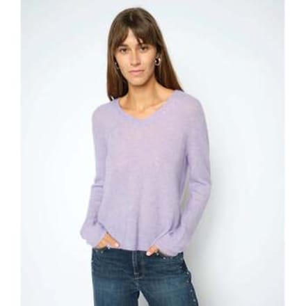 Trui Mos Mosh Mape Sophia V-Neck Knit Lila